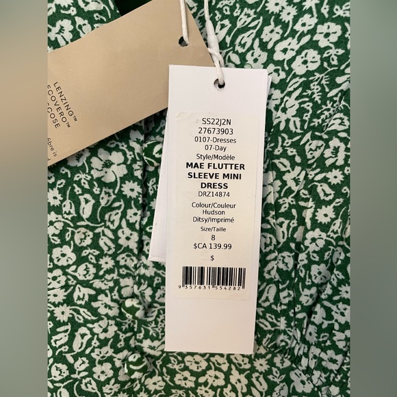 Evernew Mae Flutter-Sleeve Mini Dress - Picture 5 of 8